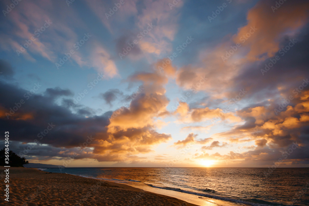 ハワイ・サンセットビーチの夕焼け