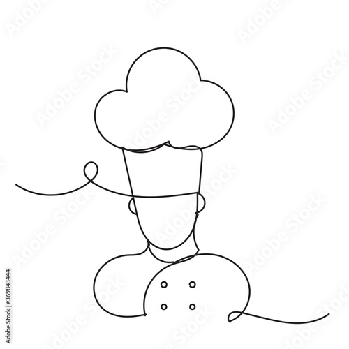 hand drawn doodle chef vector icon illustration