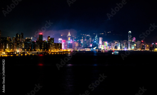 Hong Kong Victoria Harbour at night