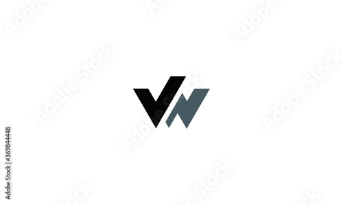 v and n, logo electrical, symbol