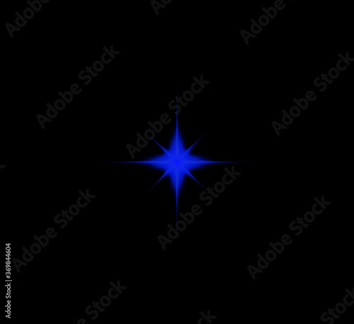 blue star symbol design with white background