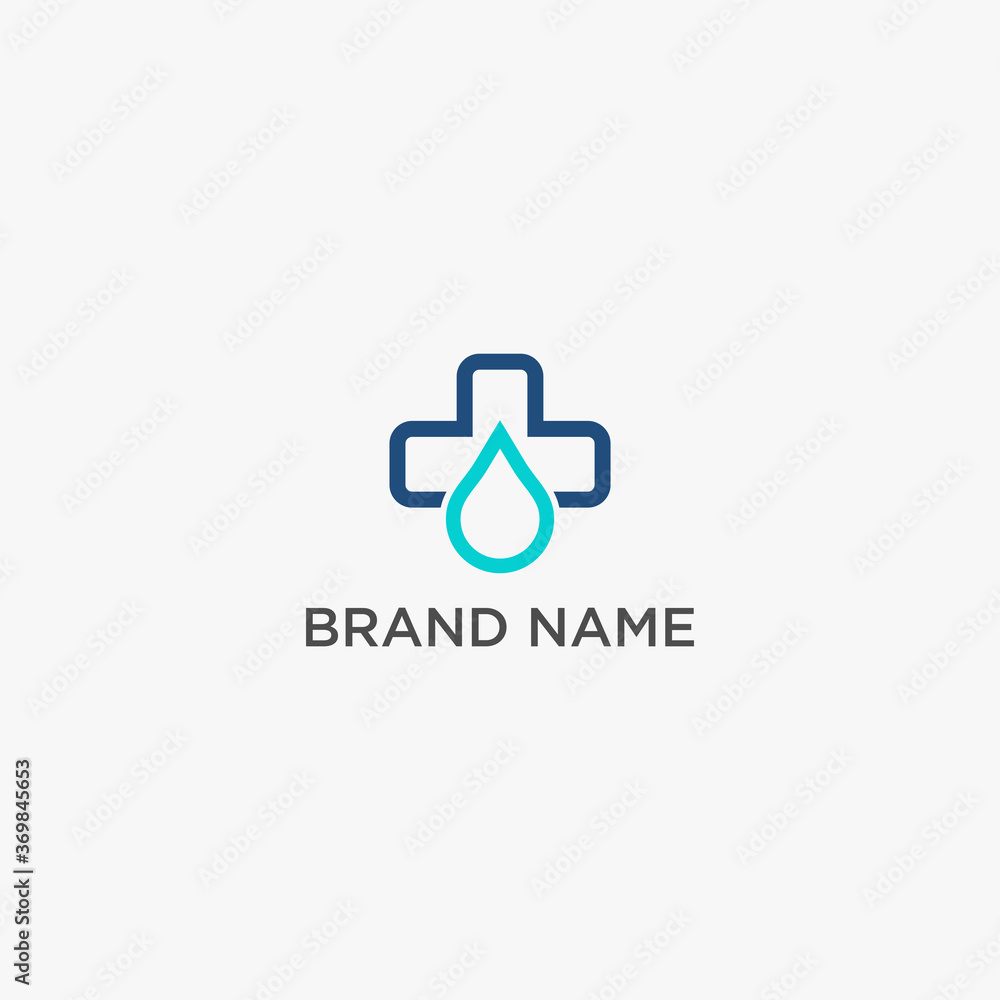 Health water concept logo vector designs template