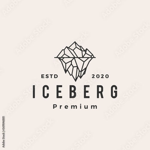 iceberg mount hipster vintage logo vector icon illustration
