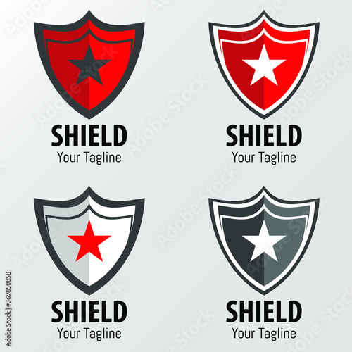 Free Download Simple Shield Logo Design Vector Set - GFXLoad