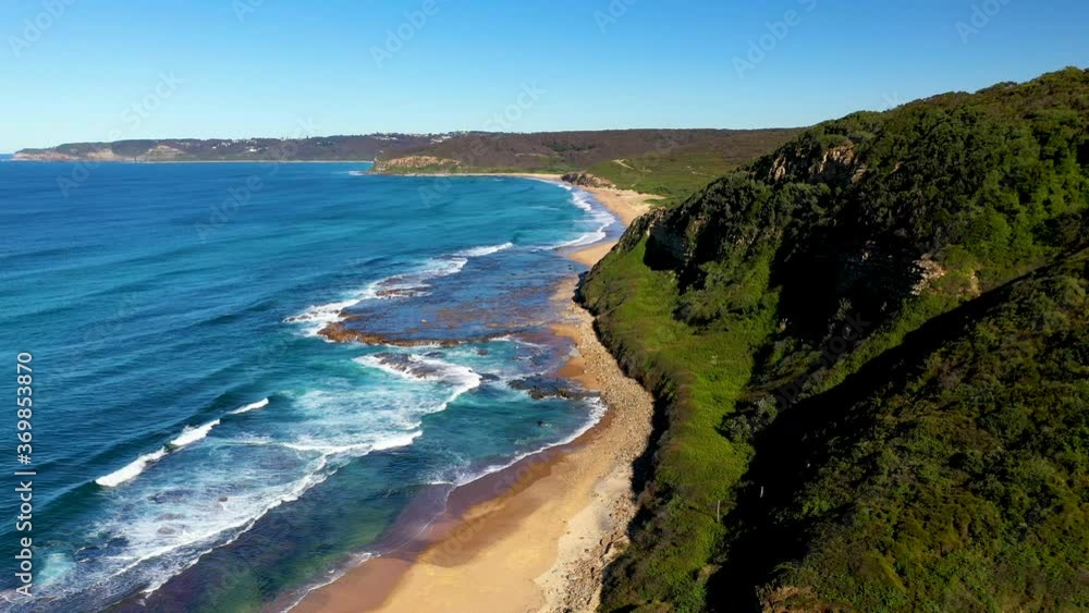 Drone shot of cliffs and ocean, Merewether, New South Wales Drone shot of cliffs and ocean, Merewether, New South Wales