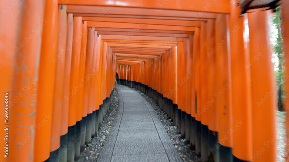 Kyoto Fushimi Inari Shrine Temple Columns Kyoto Fushimi Inari Shrine Temple Columns