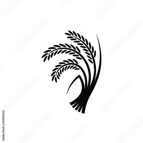 Ears of rice icon vector, Thailand culture concept.