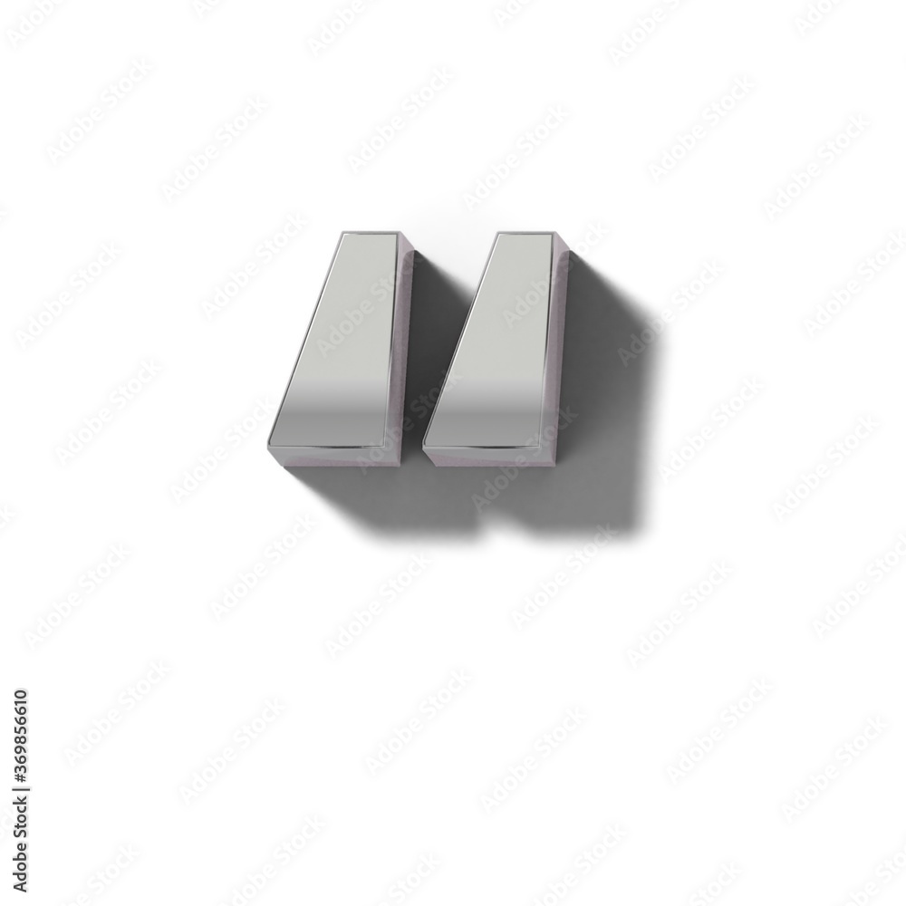 リアルなシルバー製のブロックの文字 リアルなシルバー製のブロックの文字