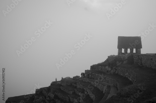 Fog at Machu Picchu Peru