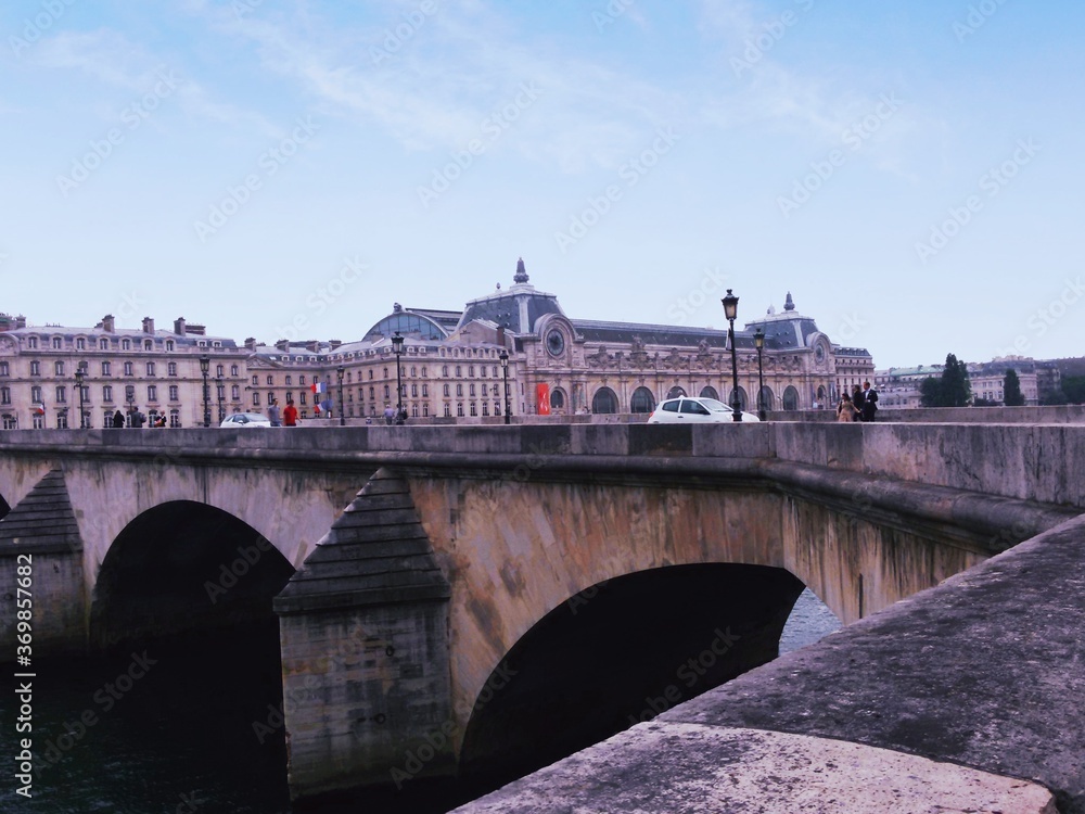 bridge in Paris over the river Seine