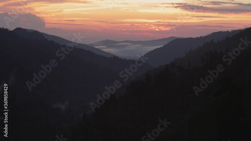 Wallpaper Mural Close up of Smoky Mountain range at sunset Torontodigital.ca