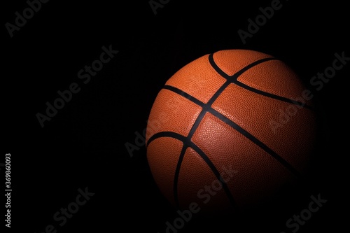 Basket Ball over Black Background © BillionPhotos.com
