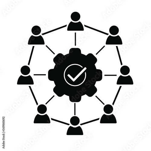 Cooperation vector icon set. coworking illustration sign collection. Teamwork symbol.