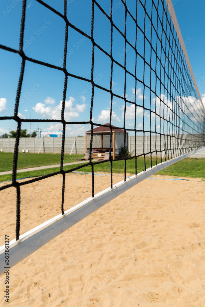 volleyball net on a sunny day