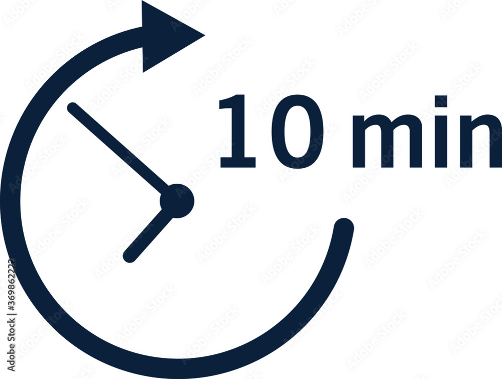 10 min icon. vector illustration