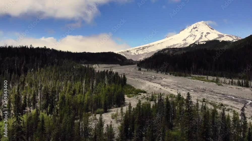 Aerial Drone Shot of Mt. Hood, Oregon Wilderness Aerial Drone Shot of Mt. Hood, Oregon Wilderness