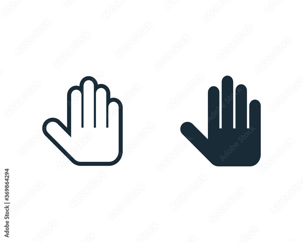 Hand Icon Vector Logo Template Illustration Design Hand Icon Vector Logo Template Illustration Design