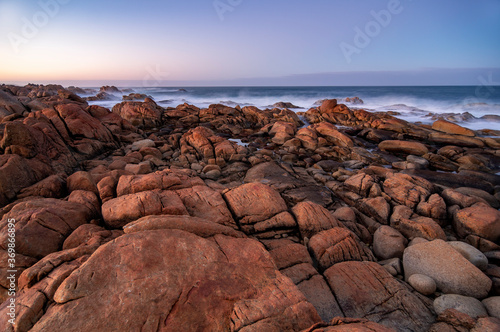 The remote rocky coast of western Tasmania at Granville Harbour © Luke