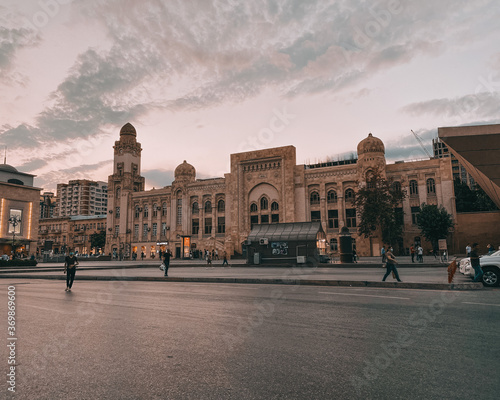 BAKU, AZERBAIJAN; 06 AUGUST 2020.Sebaildistrict.Jafar Jabbarli street. photo