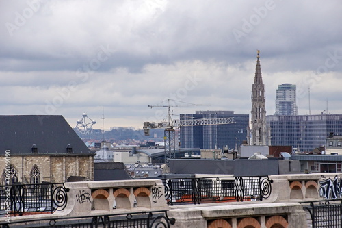 Panorama of Brussels on Place Poelaert. photo