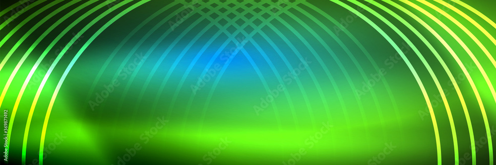 Shiny neon lines, stripes and waves, technology abstract background. Trendy abstract layout template for business or technology presentation, internet poster or web brochure cover, wallpaper Shiny neon lines, stripes and waves, technology abstract background. Trendy abstract layout template for business or technology presentation, internet poster or web brochure cover, wallpaper