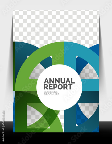 Business flyer annual report, circle and triangle shapes modern design © antishock