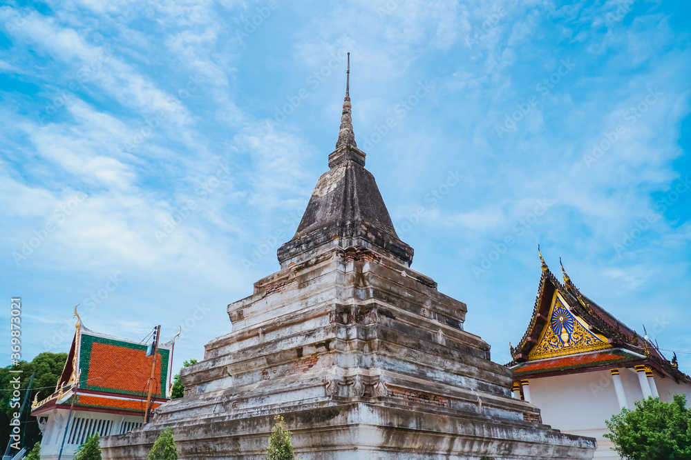Pagoda at Phra Si Rattana Mahathat temple, Phitsanulok, Thailand . Beautiful of historic city at Buddhism temple.