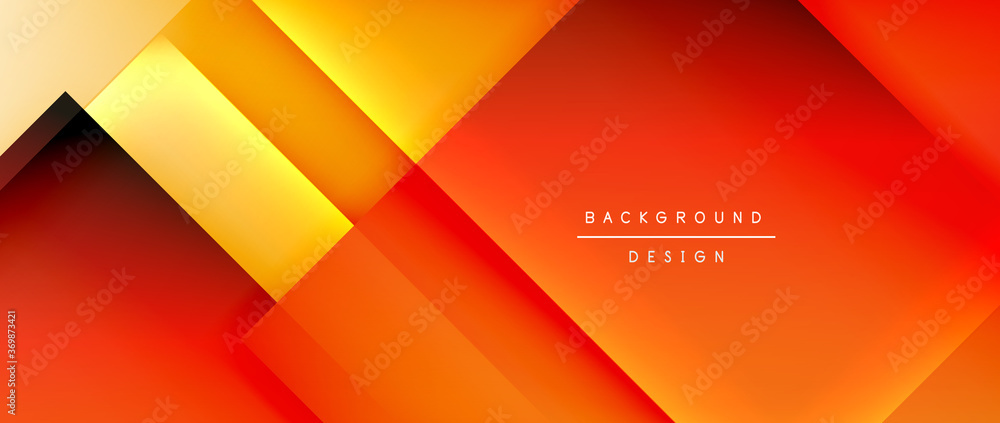 Square shapes composition, fluid gradient geometric abstract background. 3D shadow effects, modern design template Square shapes composition, fluid gradient geometric abstract background. 3D shadow effects, modern design template