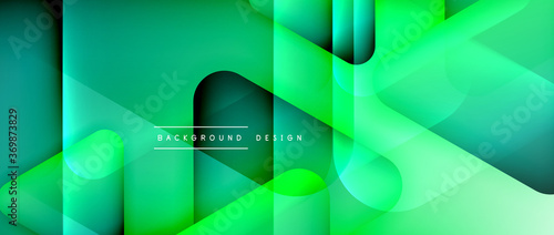 Triangle shapes geometric abstract background. 3D shadow effects and fluid gradients. Modern overlapping forms wallpaper for your text message
