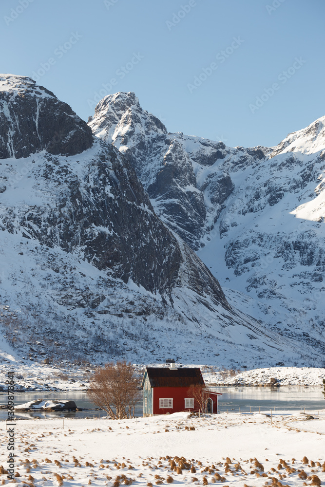traditional norwegian wooden house