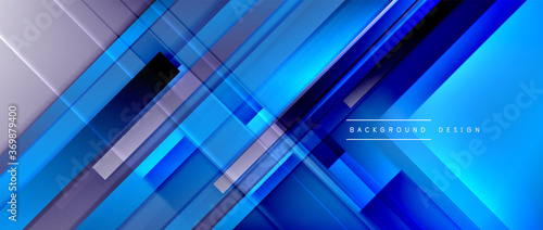 Dynamic lines on fluid color gradient. Trendy geometric abstract background for your text, logo or graphics