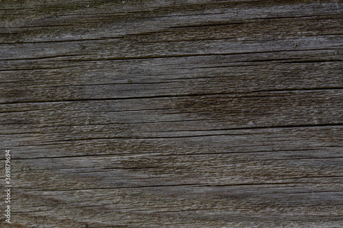 old unpainted dark grey wooden Board with cracks, texture, background