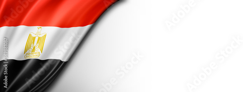 Canvastavla Flag of Egypt  isolated on white background banner