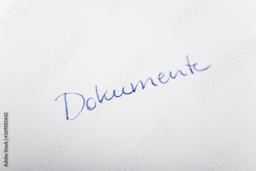 Dokumente in Handschrift