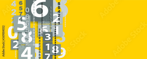 background with numbers in rhythmic dimensions.	