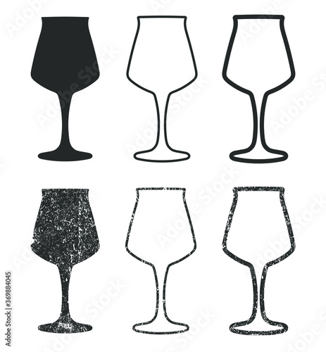 Ipa beer glass shape icon. Vector illustration image. Isolated on white background. photo