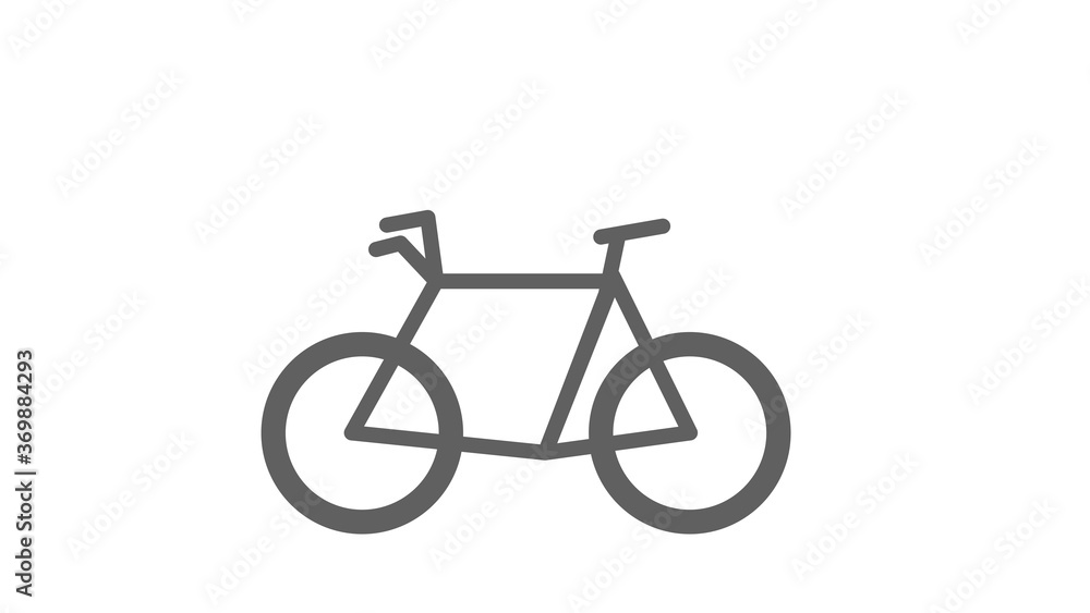 Fototapeta premium Bicycle icon on white background. illustration.