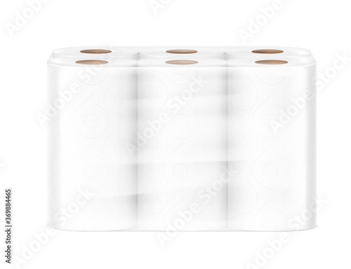 Kitchen towels in film mockup. Vector illustration. Can be use for template your design, presentation, promo, ad. EPS10.	