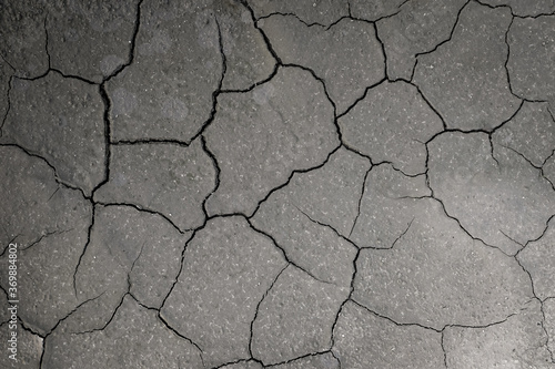 Crack dry ground texture background in concept drought, global warming.