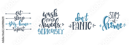 CoronaVirus Covid-19 letterings and other elements. Vector illustration