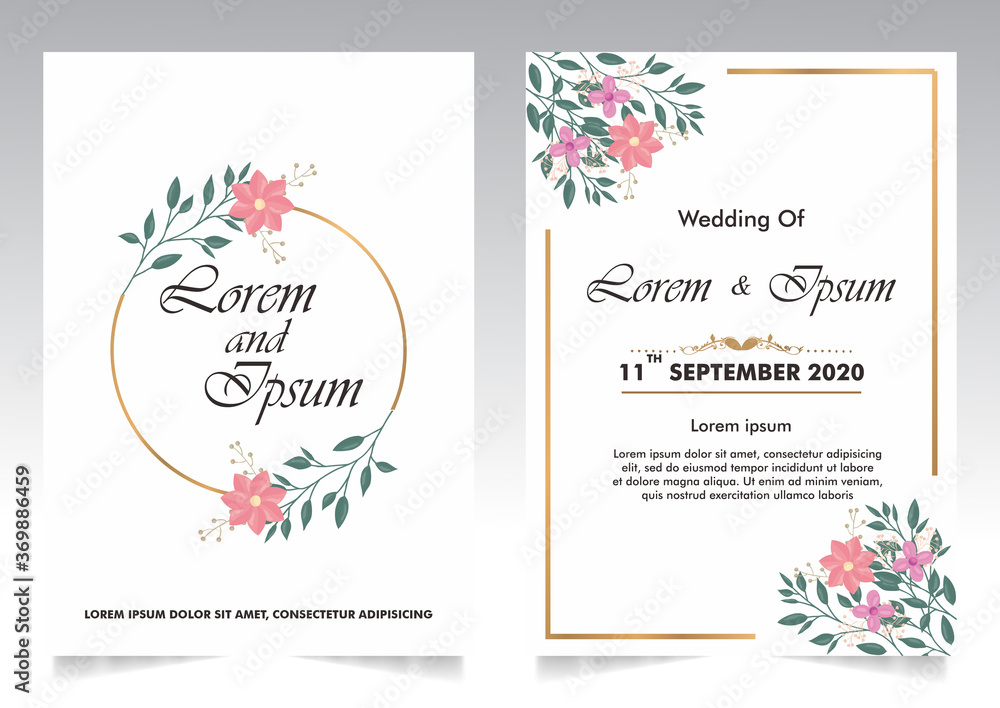 Floral wedding invitation 