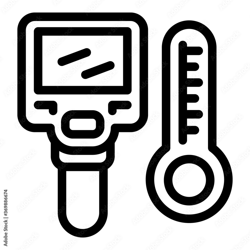 Thermal imager icon. Outline thermal imager vector icon for web design isolated on white background Thermal imager icon. Outline thermal imager vector icon for web design isolated on white background