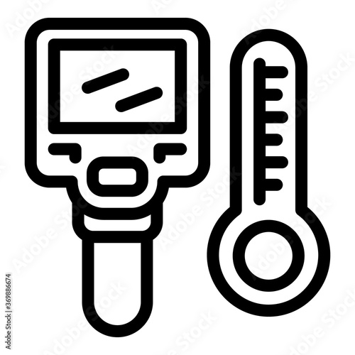 Thermal imager icon. Outline thermal imager vector icon for web design isolated on white background