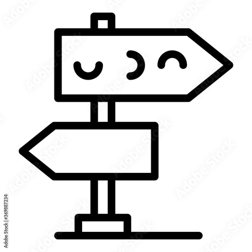 Sign road hitchhiking icon. Outline sign road hitchhiking vector icon for web design isolated on white background