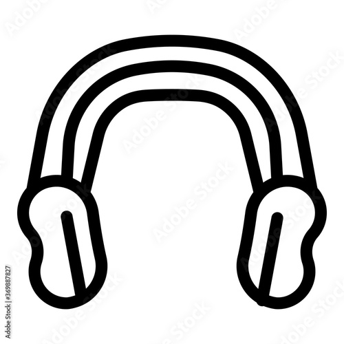 Sport wrestling headphones icon. Outline sport wrestling headphones vector icon for web design isolated on white background