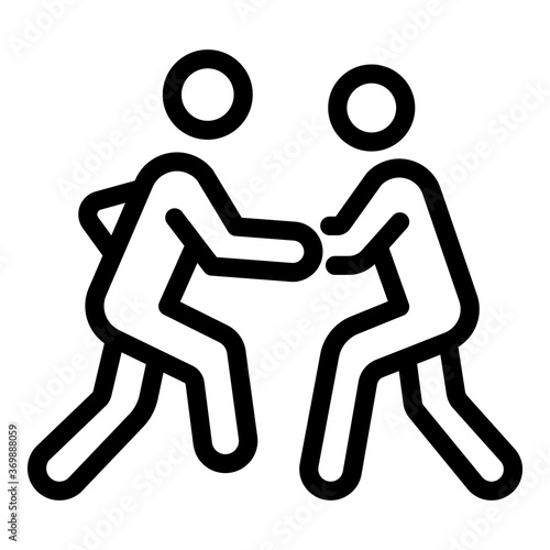 Greco-roman wrestling amateur icon. Outline greco-roman wrestling amateur vector icon for web design isolated on white background