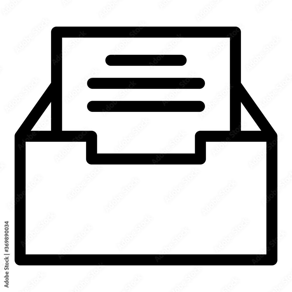 Storage files box icon. Outline storage files box vector icon for web design isolated on white background Storage files box icon. Outline storage files box vector icon for web design isolated on white background