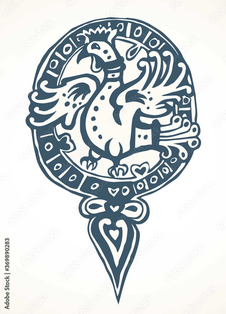 Celtic ornament. Bird. Vector drawing