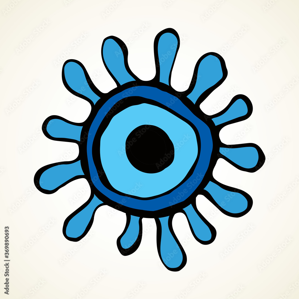 Corono virus bacterium. Vector drawing Corono virus bacterium. Vector drawing