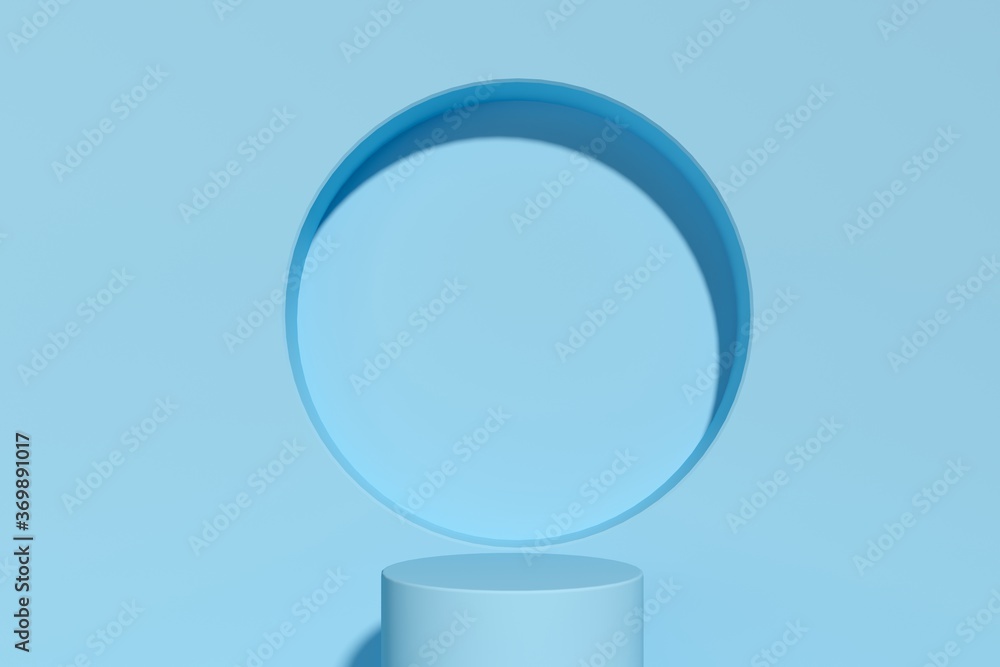 Abstract blue color background with geometric shape podium for product. minimal concept. 3d render Abstract blue color background with geometric shape podium for product. minimal concept. 3d render